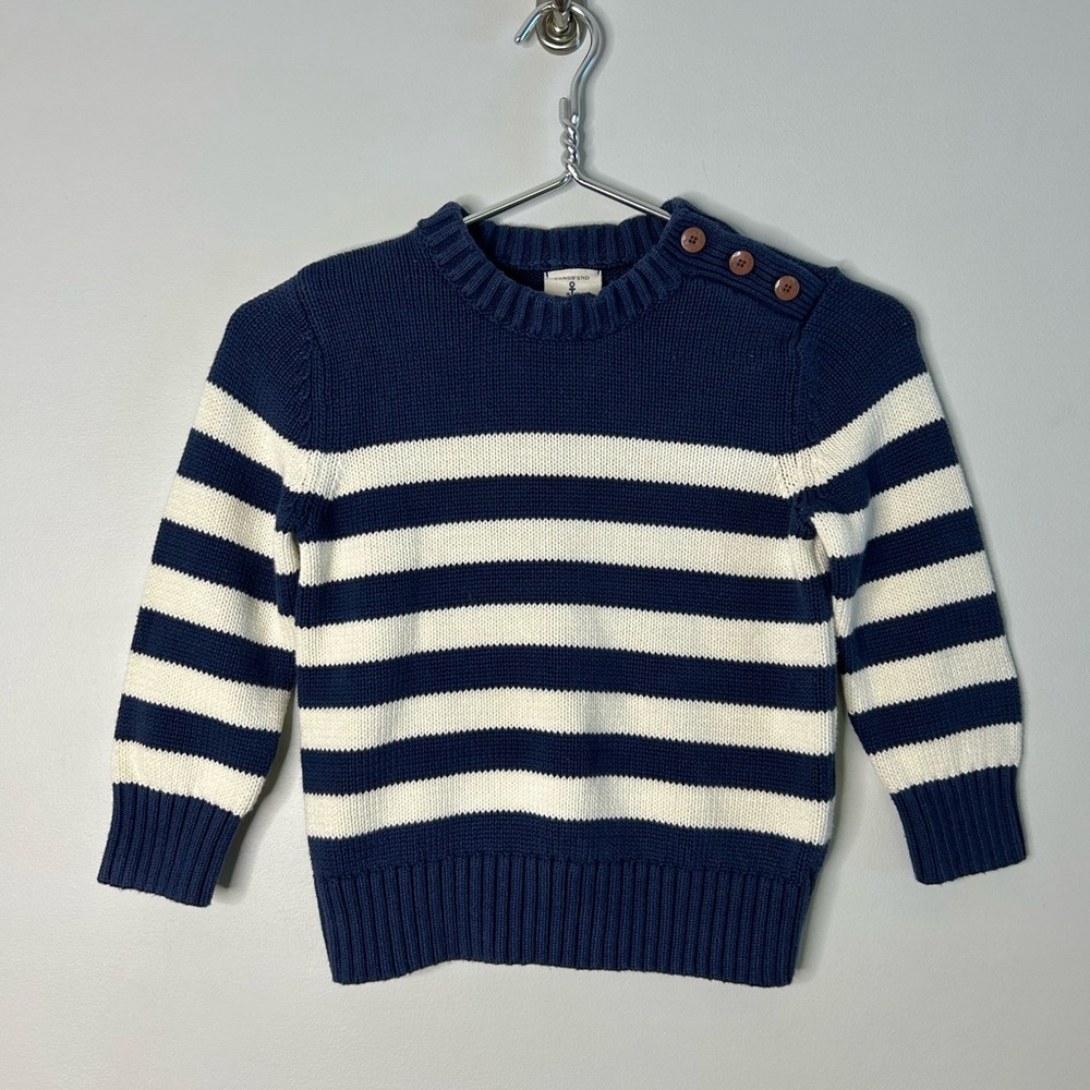 Lands’ End Kids cotton striped sweater